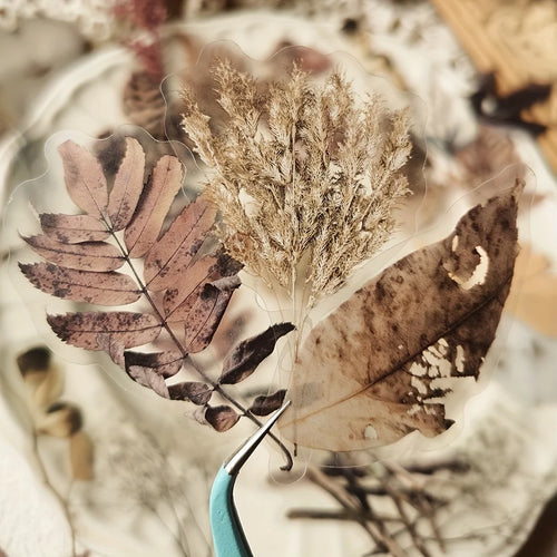 40 pcs Rose Plant PET Stickers Flowers And Leaf Scrapbook Deco Sticker Label Diary stationery Junk Journal Planner Materials