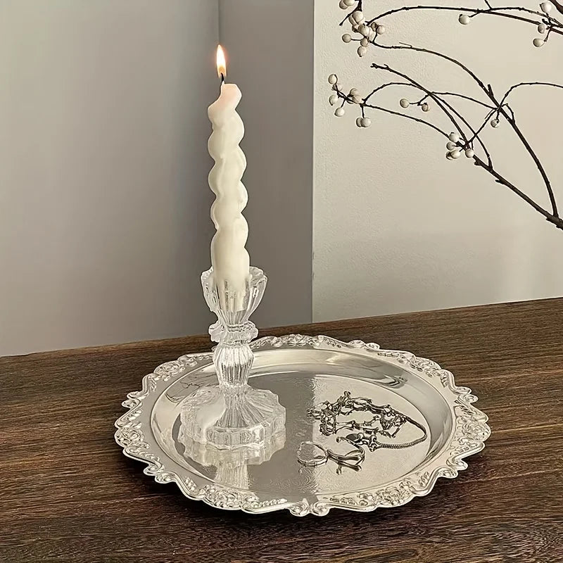 Vintage Style Metal Jewelry Tray